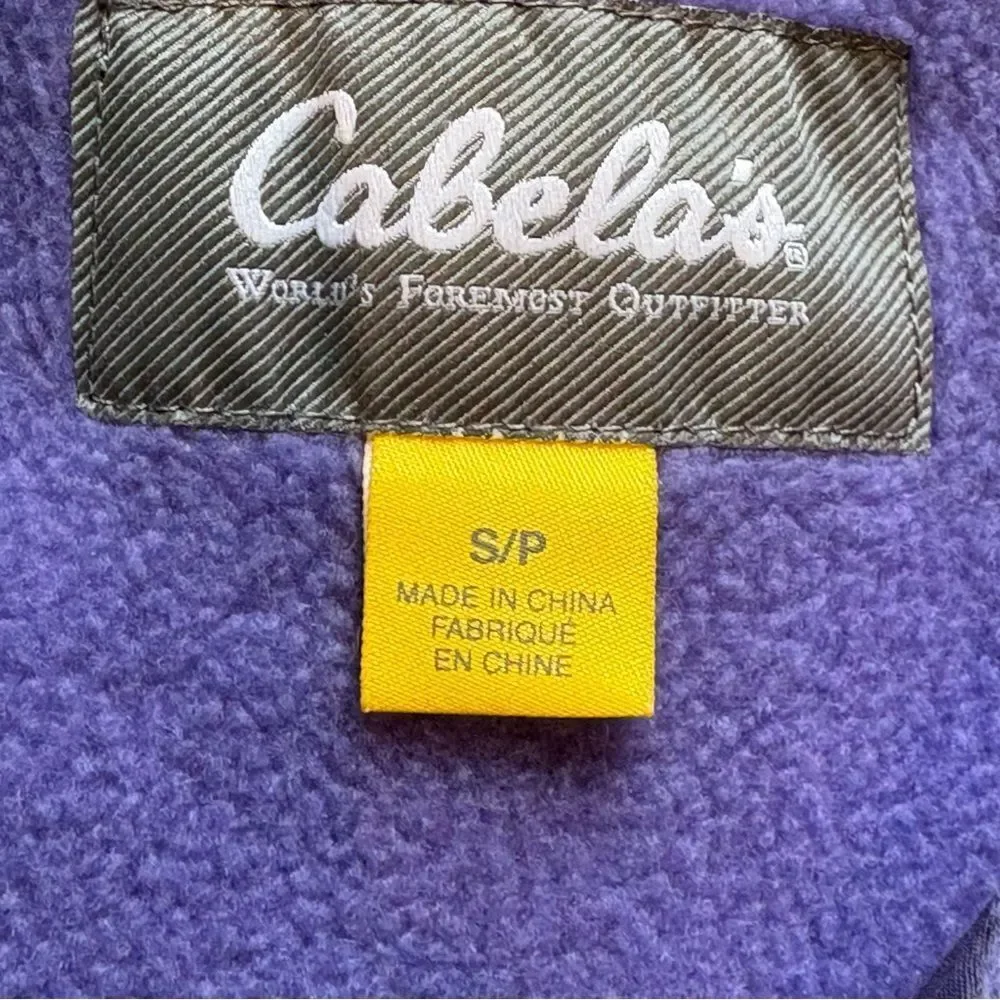 Cabela's Women's Purple Jacket Full Zip Fleece Lined Size Small